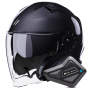 Casque Open Face Stormer Rival Black Pearly + Kit Bluetooth BT Mini