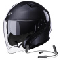 Casque Open Face Stormer Rival Black Pearly + Kit Bluetooth Lokui K10
