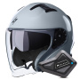 Casque Open Face Stormer Rival Grey Nardo Glossy + Kit Bluetooth BT Mini
