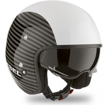 Motorcycle Helmet Diesel Hi-Jack White Stripes