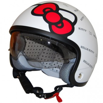 Open Face Hello Kitty Text - White