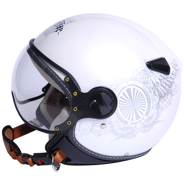 Motorcycle Helmet No Fear Jet 210 White