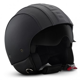 Open Face Momo Design Fighter II Hero Cuir Black 31