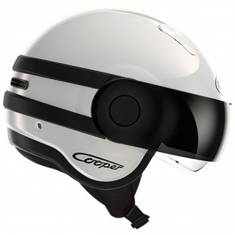 Casque Open Face Roof Cooper Bicolor White Matt Black Casque Open Face Roof Cooper Bicolor White Matt Black