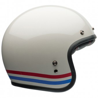 Open Face Bell Custom 500 Stripes Pearl White Dlx