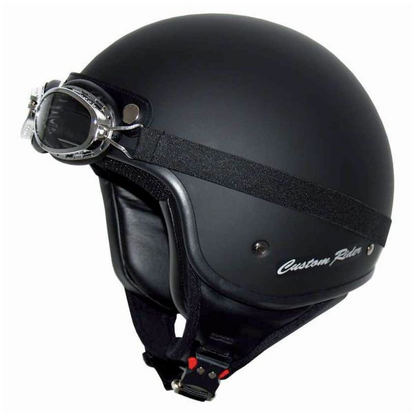 Open Face MT Custom Rider Matt Black