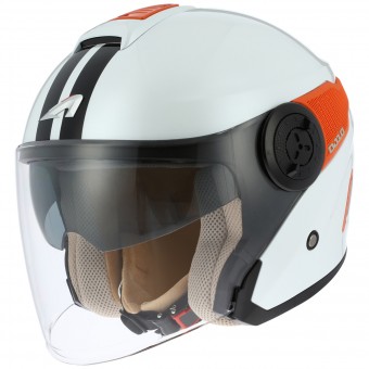 Open Face Astone DJ10 Lines White Orange