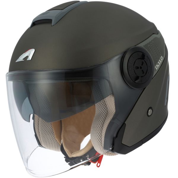 Open Face Astone DJ10 Matt Brown Green