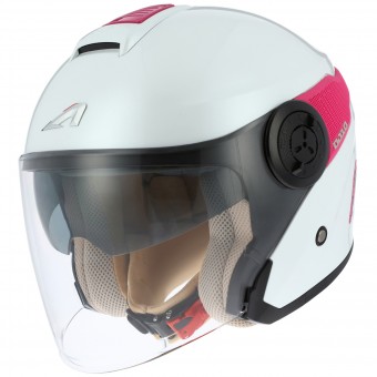 Open Face Astone DJ10 White Pink