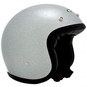 Casque Open Face Dmd Vintage Glitter Silver Casque Open Face Dmd Vintage Glitter Silver