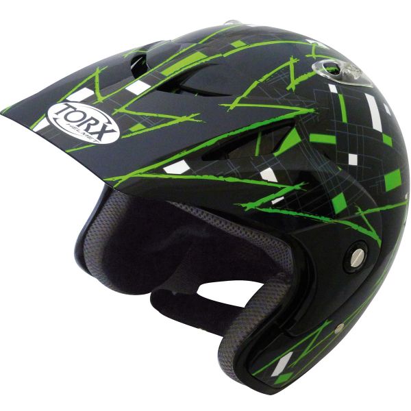 Open Face Torx Doug Black Green