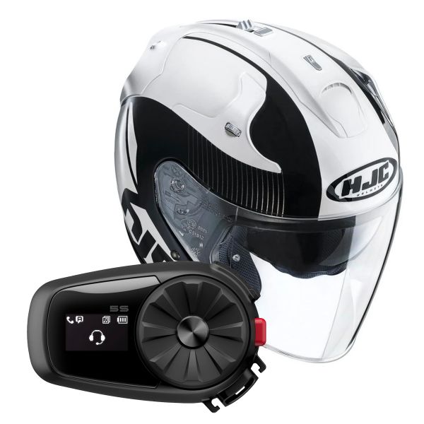Open Face HJC FG-Jet Acadia MC5 + Kit Bluetooth Sena 5S Solo