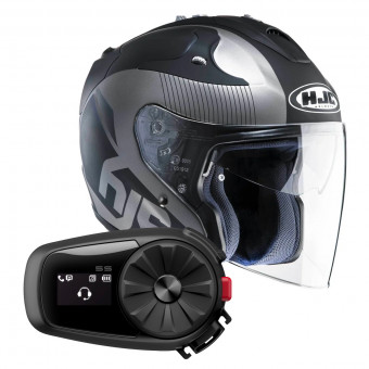 Open Face HJC FG-Jet Acadia MC5F + Kit Bluetooth Sena 5S Solo