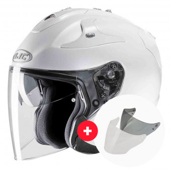 Open Face HJC FG-Jet White + Visor