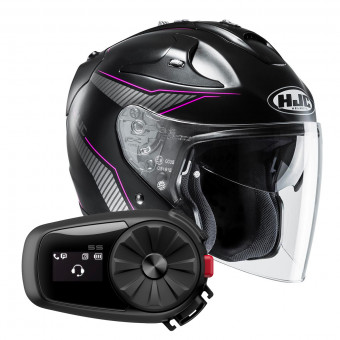Open Face HJC FG-Jet Jike MC8SF + Kit Bluetooth Sena 5S Solo