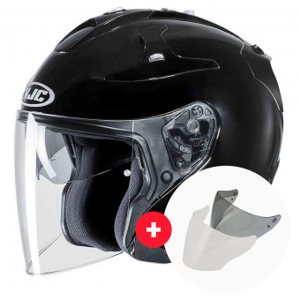 Open Face HJC FG-Jet Black + Visor