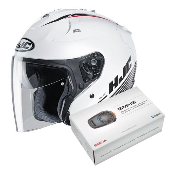 Open Face HJC FG-Jet Paton MC10 + Kit Bluetooth Sena SMH5