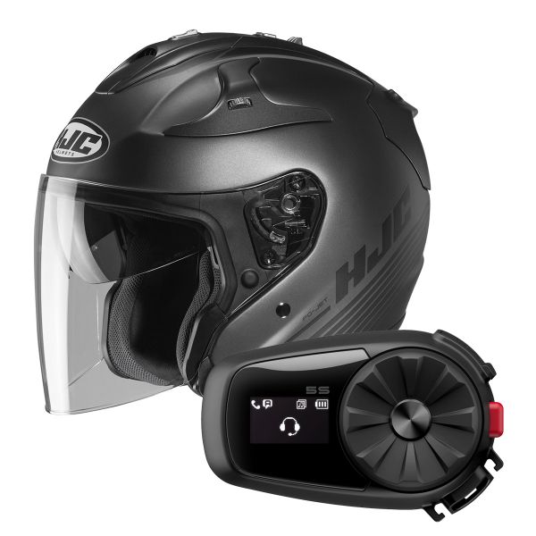 Open Face HJC FG-Jet Paton MC5SF + Kit Bluetooth Sena 5S Solo