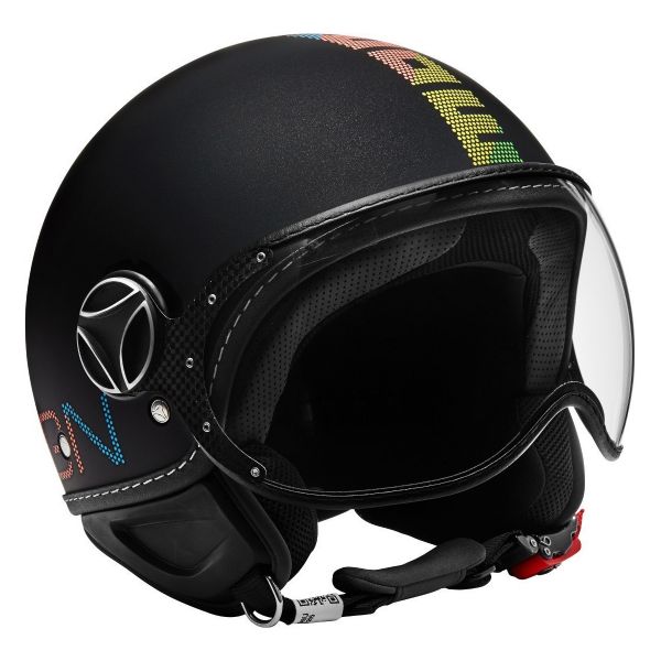 Open Face Momo Design FGTR Pixel Metal Black Mat