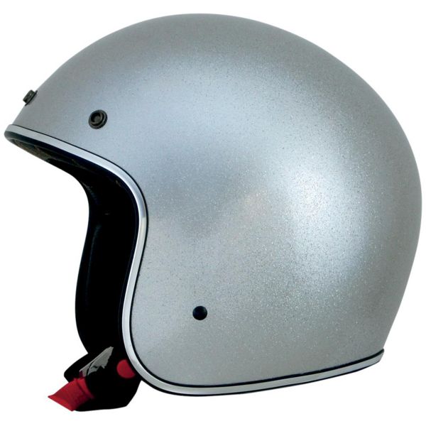 Open Face AFX FX-76 Silver Metal Flake