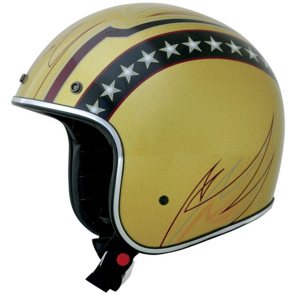 Open Face AFX FX-76 Vintage Line Gold Chrome