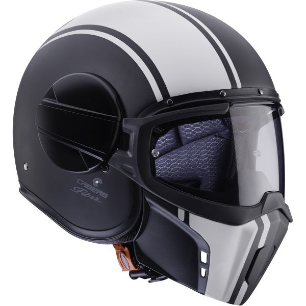 Open Face Caberg Ghost Legend Matt Black White
