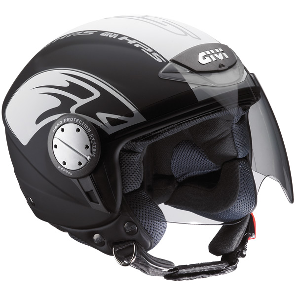 Open Face Givi 10.4. F Tribal Black White