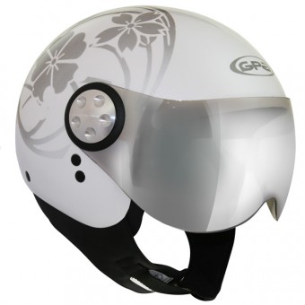Motorcycle Helmet GPA Flower White