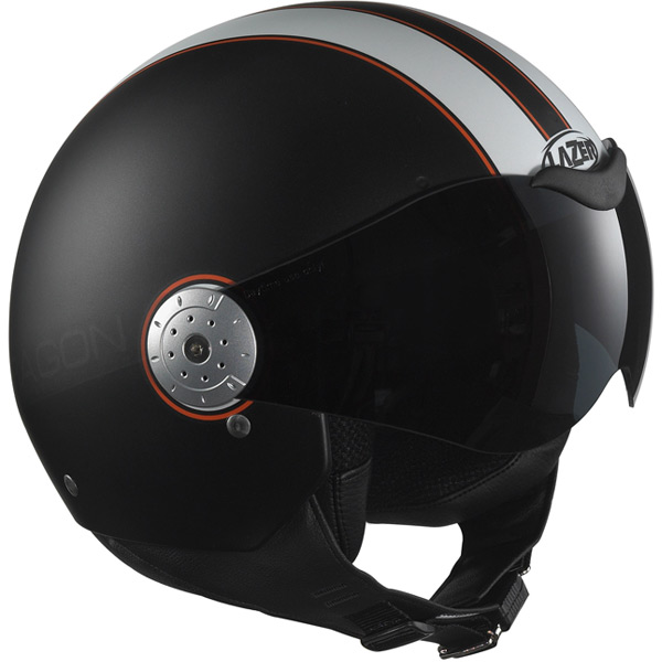 Open Face Lazer Rider Dragon US Black White