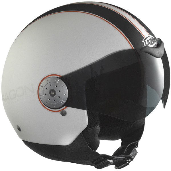 Open Face Lazer Rider Dragon US White Black
