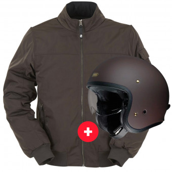 Open Face Shoei J.O Matt Brown + Furygan Malcom Chocolate
