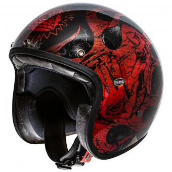 Casque Open Face Premier Le Petit BD Red Chromed Casque Open Face Premier Le Petit BD Red Chromed
