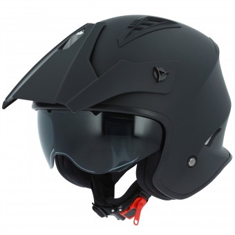 Open Face Astone Minicross Matt Black