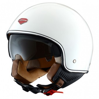 Open Face Astone Minijet S Retro Gloss White
