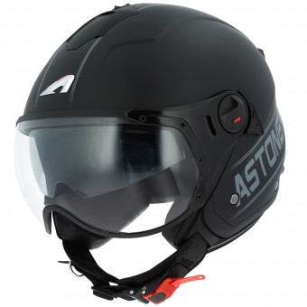Open Face Astone Minijet Sport Cooper Black Grey