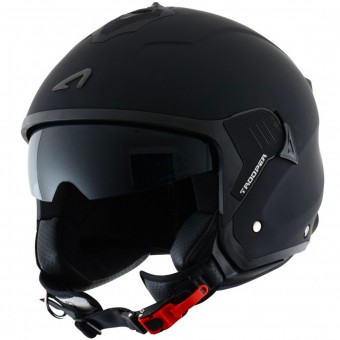 Open Face Astone Minijet Trooper Matt Black