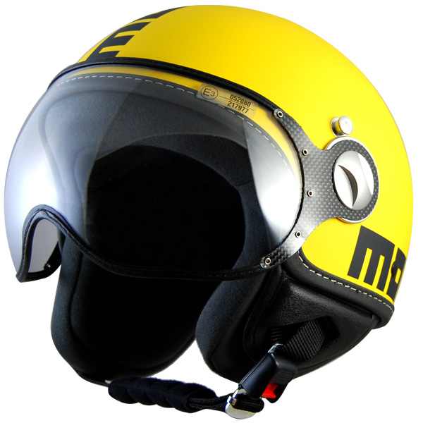 Open Face Momo Design Fighter Yellow Mat