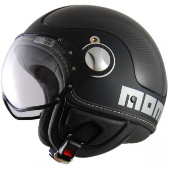Open Face Momo Design Komposit Carbon Black Mat