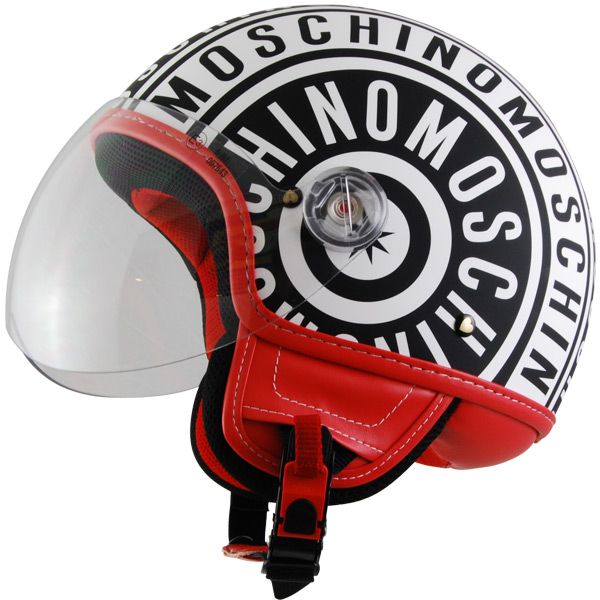 Motorcycle Helmet Moschino Logo White Mat