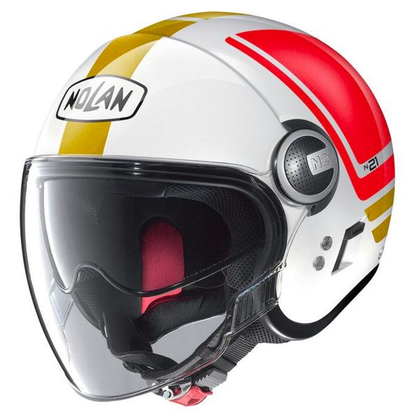 Open Face Nolan N21 Visor Flybridge Metal White Italy 67