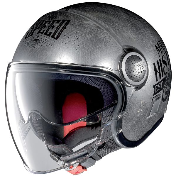 Open Face Nolan N21 Visor Moto GP Legends Chrome 30