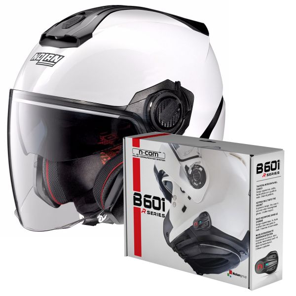 Open Face Nolan N40 5 Special N-Com White 15