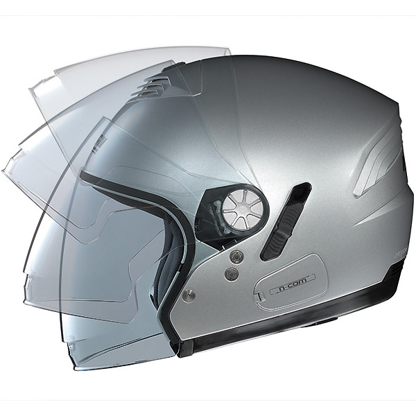 Nolan N43 Classic Ncom Platinuim Silver 1