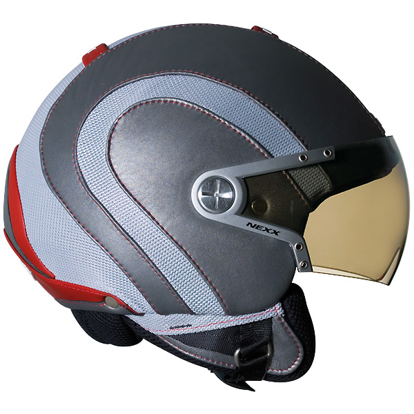 Open Face Nexx X60 Runner Silver Red