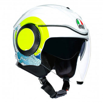 Open Face AGV Orbyt Sunset White Yellow Fluo