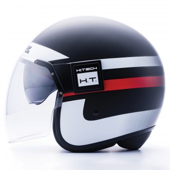 Open Face Blauer Pod Black White Red Matt