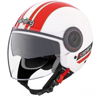 Open Face Caberg Riviera V2 Pure White Red