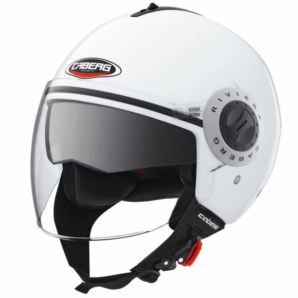 Open Face Caberg Riviera V2+ Metal White