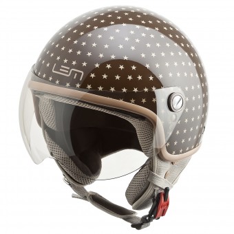 Casque Open Face LEM Roger Dusty Brown Casque Open Face LEM Roger Dusty Brown