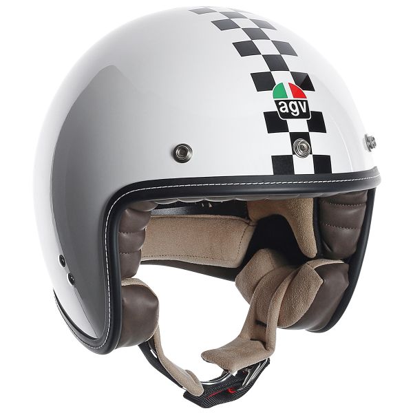 Open Face AGV RP60 Checker Flag